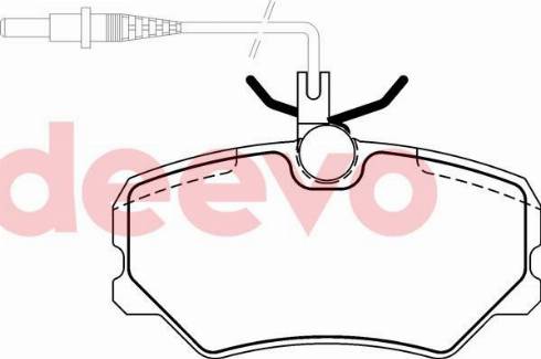 DEEVO BP70920 - Тормозные колодки, дисковые, комплект autospares.lv