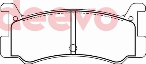 DEEVO BP70500 - Тормозные колодки, дисковые, комплект autospares.lv