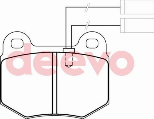 DEEVO BP70580 - Тормозные колодки, дисковые, комплект autospares.lv