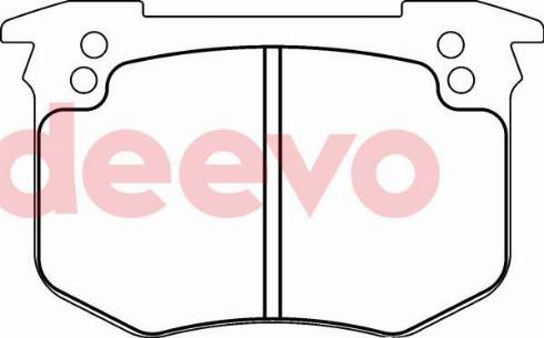 DEEVO BP70640 - Тормозные колодки, дисковые, комплект autospares.lv