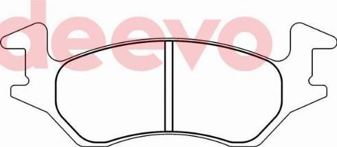 DEEVO BP70600 - Тормозные колодки, дисковые, комплект autospares.lv
