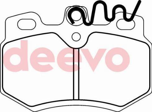 DEEVO BP70060 - Тормозные колодки, дисковые, комплект autospares.lv