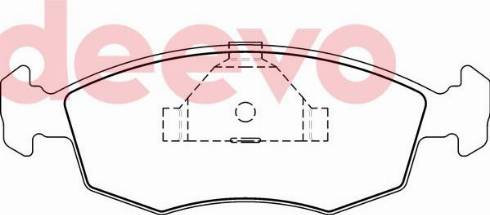 DEEVO BP70000 - Тормозные колодки, дисковые, комплект autospares.lv