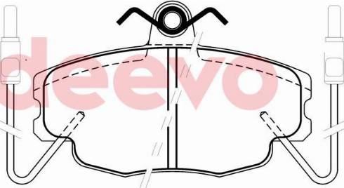 DEEVO BP70080 - Тормозные колодки, дисковые, комплект autospares.lv
