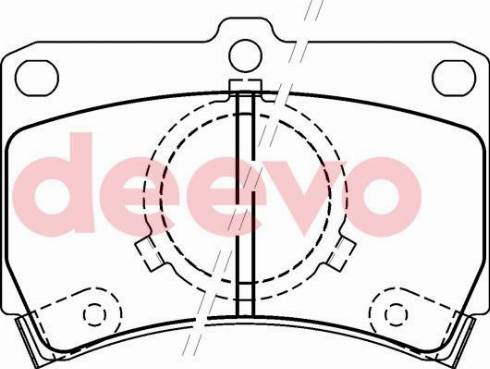 DEEVO BP70360 - Тормозные колодки, дисковые, комплект autospares.lv