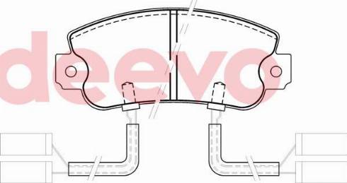 DEEVO BP70700 - Тормозные колодки, дисковые, комплект autospares.lv