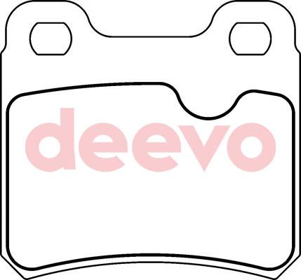 DEEVO BP71980 - Тормозные колодки, дисковые, комплект autospares.lv