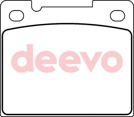 DEEVO BP71520 - Тормозные колодки, дисковые, комплект autospares.lv