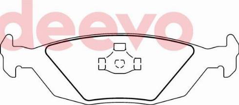 DEEVO BP71620 - Тормозные колодки, дисковые, комплект autospares.lv