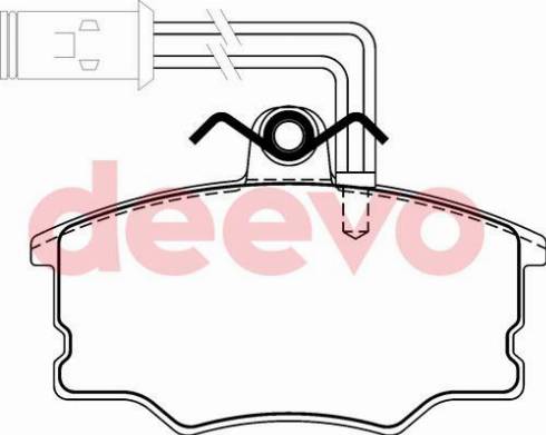 DEEVO BP71040 - Тормозные колодки, дисковые, комплект autospares.lv