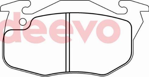 DEEVO BP71180 - Тормозные колодки, дисковые, комплект autospares.lv