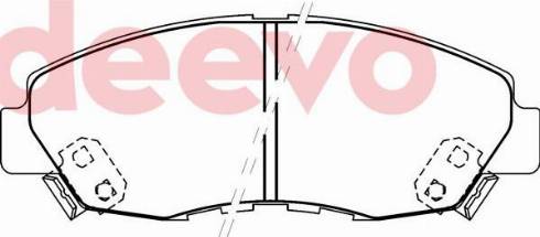 DEEVO BP71860 - Тормозные колодки, дисковые, комплект autospares.lv