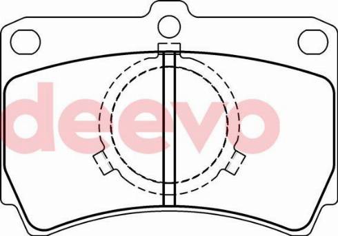 DEEVO BP71360 - Тормозные колодки, дисковые, комплект autospares.lv