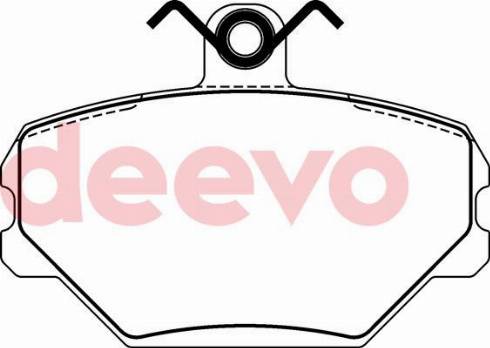 DEEVO BP71700 - Тормозные колодки, дисковые, комплект autospares.lv