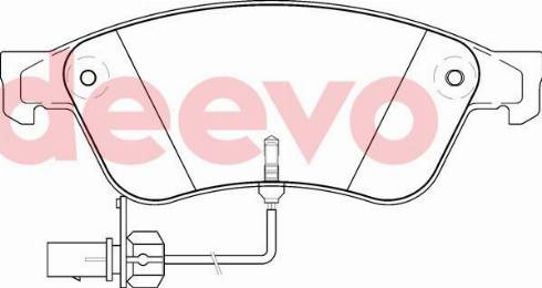 DEEVO BP78400 - Тормозные колодки, дисковые, комплект autospares.lv