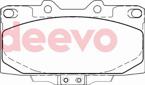 DEEVO BP78480 - Тормозные колодки, дисковые, комплект autospares.lv
