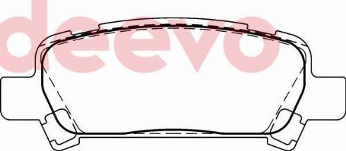 DEEVO BP78560 - Тормозные колодки, дисковые, комплект autospares.lv