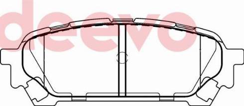 DEEVO BP78580 - Тормозные колодки, дисковые, комплект autospares.lv