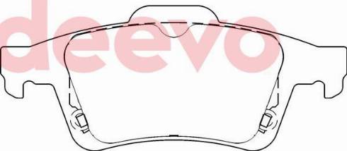 DEEVO BP78640 - Тормозные колодки, дисковые, комплект autospares.lv