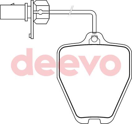 DEEVO BP78020 - Тормозные колодки, дисковые, комплект autospares.lv