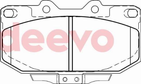 DEEVO BP78820 - Тормозные колодки, дисковые, комплект autospares.lv