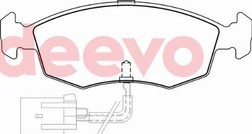 DEEVO BP73060 - Тормозные колодки, дисковые, комплект autospares.lv
