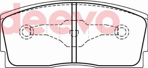 DEEVO BP73000 - Тормозные колодки, дисковые, комплект autospares.lv