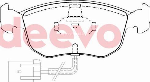 DEEVO BP73100 - Тормозные колодки, дисковые, комплект autospares.lv