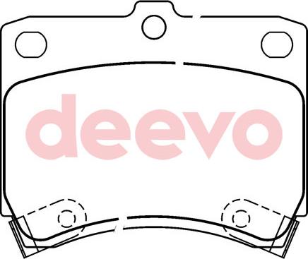 DEEVO BP73240 - Тормозные колодки, дисковые, комплект autospares.lv