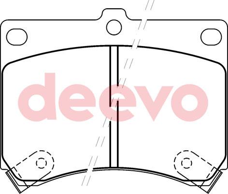 DEEVO BP72560 - Тормозные колодки, дисковые, комплект autospares.lv