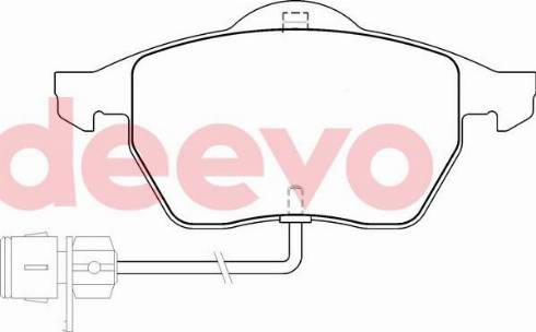 DEEVO BP72000 - Тормозные колодки, дисковые, комплект autospares.lv