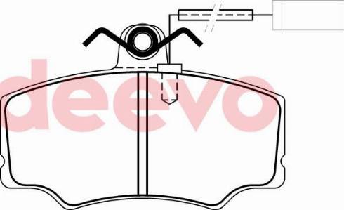 DEEVO BP72880 - Тормозные колодки, дисковые, комплект autospares.lv