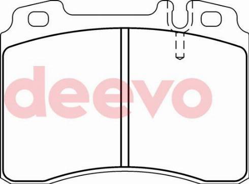 DEEVO BP72300 - Тормозные колодки, дисковые, комплект autospares.lv