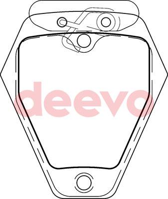 DEEVO BP77960 - Тормозные колодки, дисковые, комплект autospares.lv