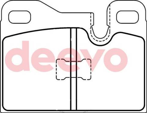 DEEVO BP77400 - Тормозные колодки, дисковые, комплект autospares.lv