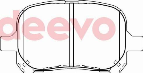 DEEVO BP77480 - Тормозные колодки, дисковые, комплект autospares.lv