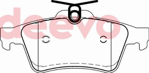 DEEVO BP77620 - Тормозные колодки, дисковые, комплект autospares.lv