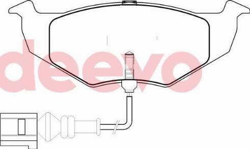 DEEVO BP77120 - Тормозные колодки, дисковые, комплект autospares.lv