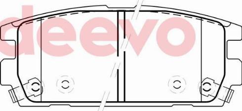 DEEVO BP77320 - Тормозные колодки, дисковые, комплект autospares.lv