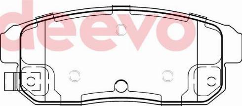 DEEVO BP77740 - Тормозные колодки, дисковые, комплект autospares.lv