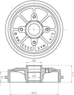 DEEVO BT80220 - Тормозной диск autospares.lv