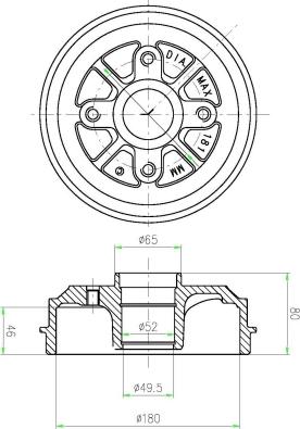 DEEVO BT81260 - Тормозной диск autospares.lv