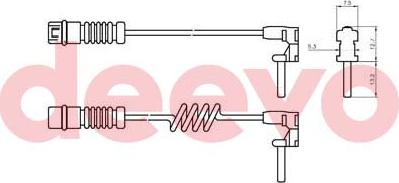 DEEVO BW10040 - Сигнализатор, износ тормозных колодок autospares.lv