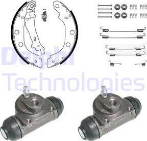 Delphi KP964 - Комплект тормозных колодок, барабанные autospares.lv