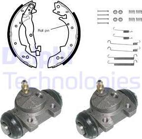 Delphi 768 - Комплект тормозных колодок, барабанные autospares.lv