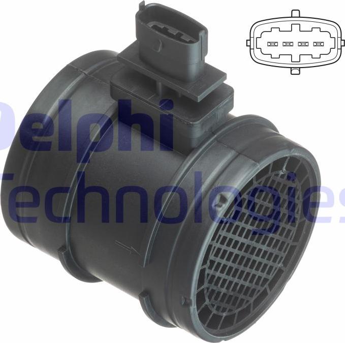 Delphi AF10402-12B1 - Датчик потока, массы воздуха autospares.lv