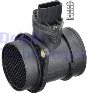 Delphi AF10265-12B1 - Датчик потока, массы воздуха autospares.lv