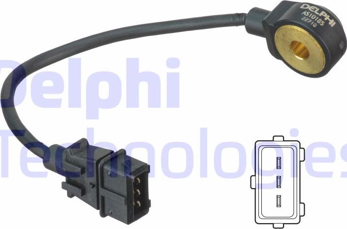 Delphi AS10185 - Датчик детонации autospares.lv