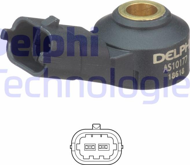 Delphi AS10177 - Датчик детонации autospares.lv