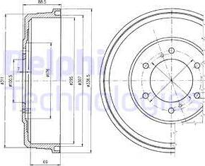 Delphi BF461 - Тормозной барабан autospares.lv